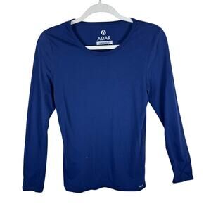 Adar Universal Navy Underscrubs Long Sleeve Crew Neck Lightweight T-Shirt Size M